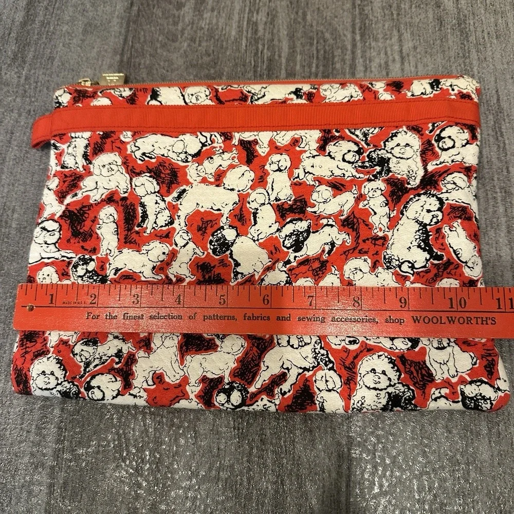 Carolina Herrera X Neiman Marcus Poodle Dog  Travel Bag Tablet Case Makeup Pouch